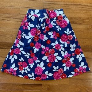 ModCloth Knee Length Floral Skirt